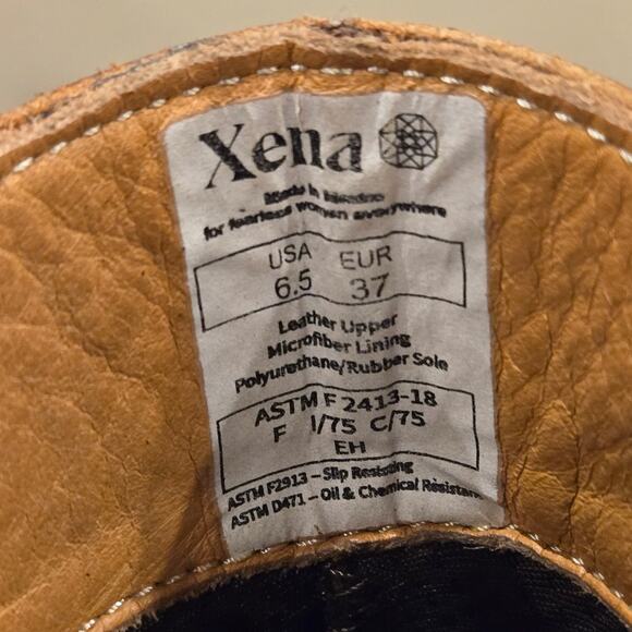 Xena Workwear Omega EH Safety Work Boots Steel-Toe Full-Grain Leather 6.5 Brown - Picture 7 of 7